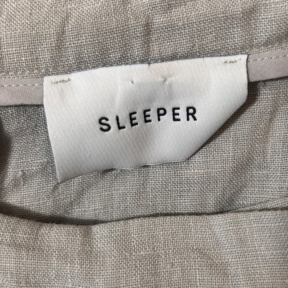 Sleeper Light Gray Linen Maxi Skirt S Quiet Luxury Minimalist Wrap Look - Picture 7 of 9